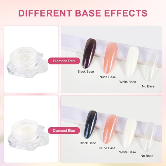 Diamond Chrome Nail Powder Set 4 Colors - Picture 4 of 8